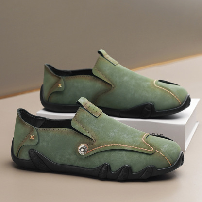 (🎉50% reducere astăzi, nu o ratați) 🐂 Pantofi ortopedici din piele de vacă australiană 👞Cusuți manual, impermeabili și antiderapanți ✅Suport pentru bolta plantară - mers confortabil