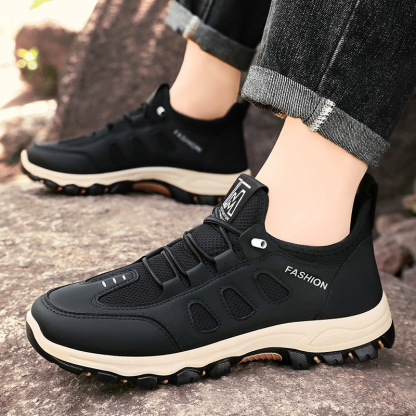 [⏰Ultima zi cu 50% reducere - nu rata ocazia!] 🔥 Pantofi de mers din piele de vacă pentru bărbați 👞 Cu suport pentru bolta plantară pentru mers fără durere ✅ Cusuți manual, confortabili și respirabili