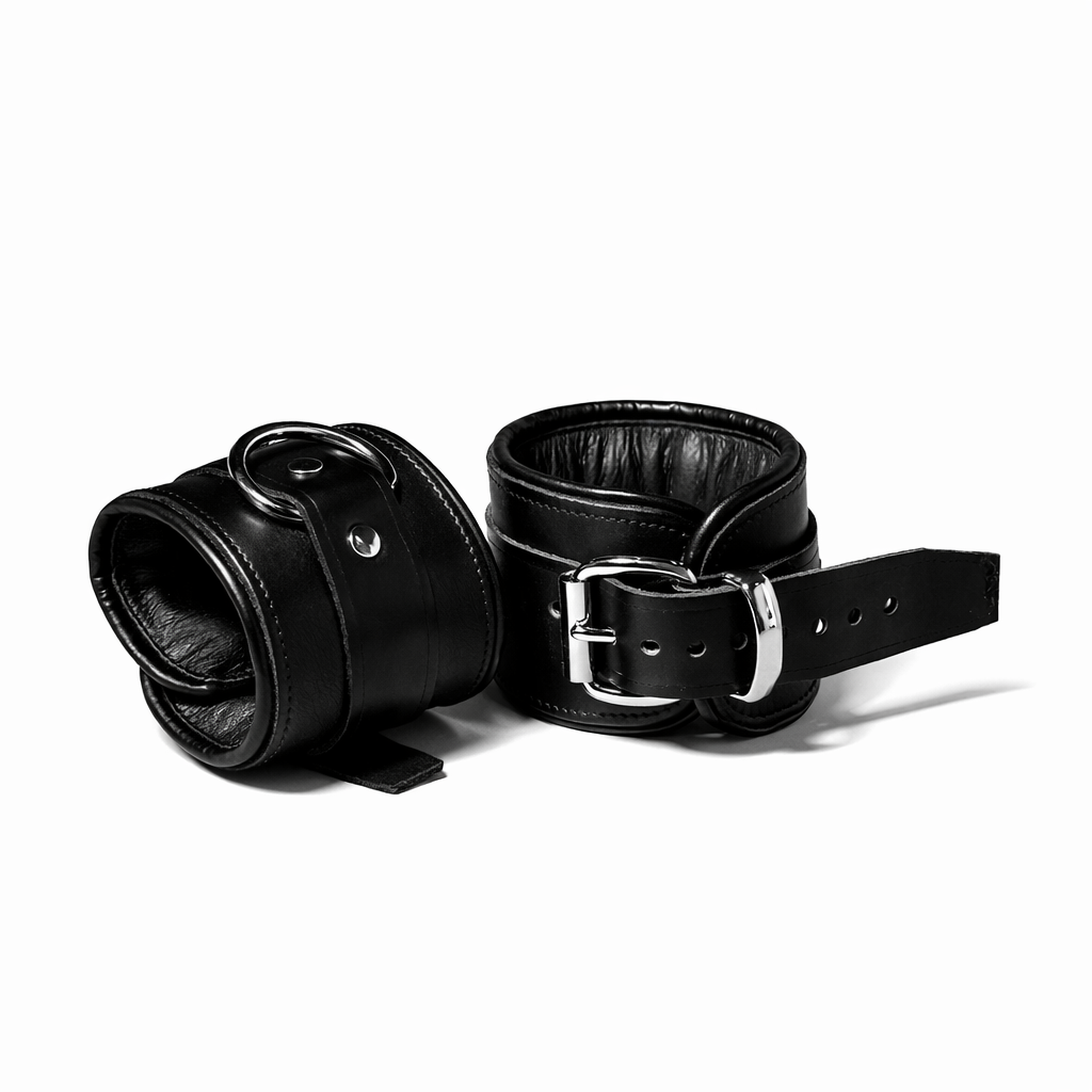 Leather Heavy Dutted Padded Ankle Cuffs