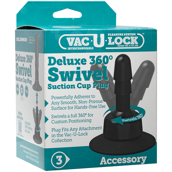 Vac-U-Lock™ Deluxe 360° Swivel Suction Cup Plug
