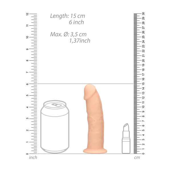 Realistic Dildo Without Balls - Cream | 6.5 Inches