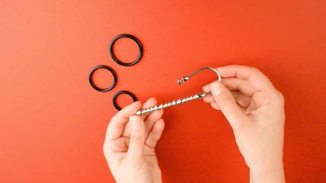 UberKinky Penis Plug with Rubber Glans Ring | UberKinky