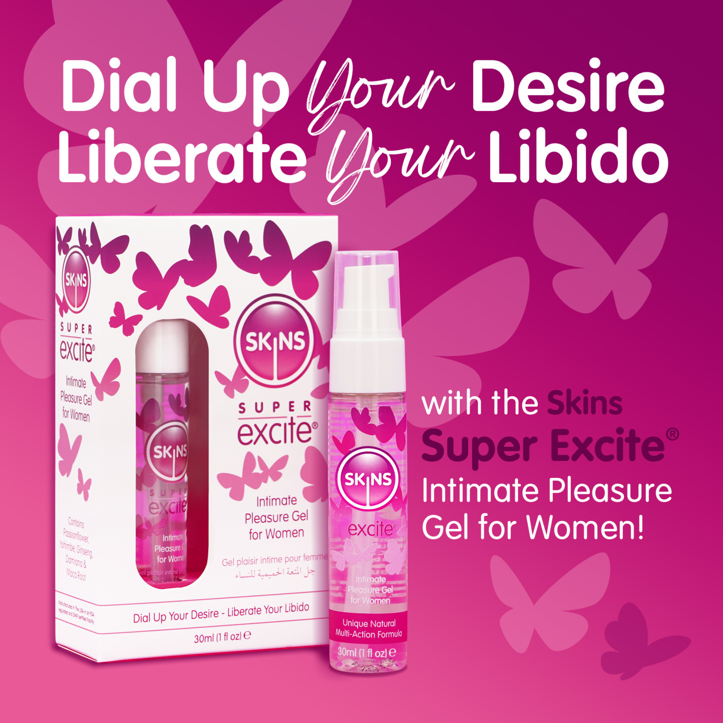 Skins Super Excite Clitoral Stimulation Gel 30ml | UberKinky
