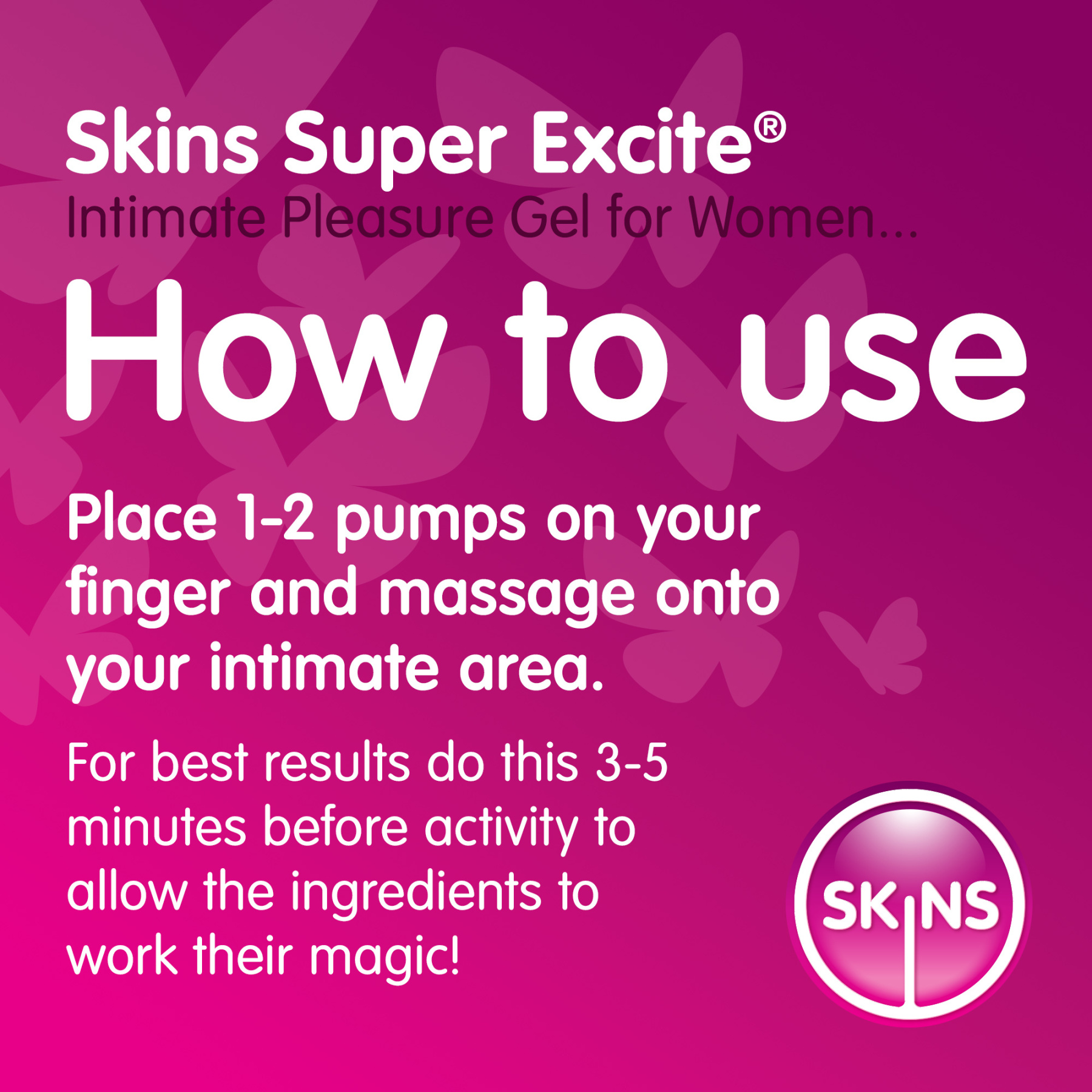 Skins Super Excite Clitoral Stimulation Gel 30ml | UberKinky