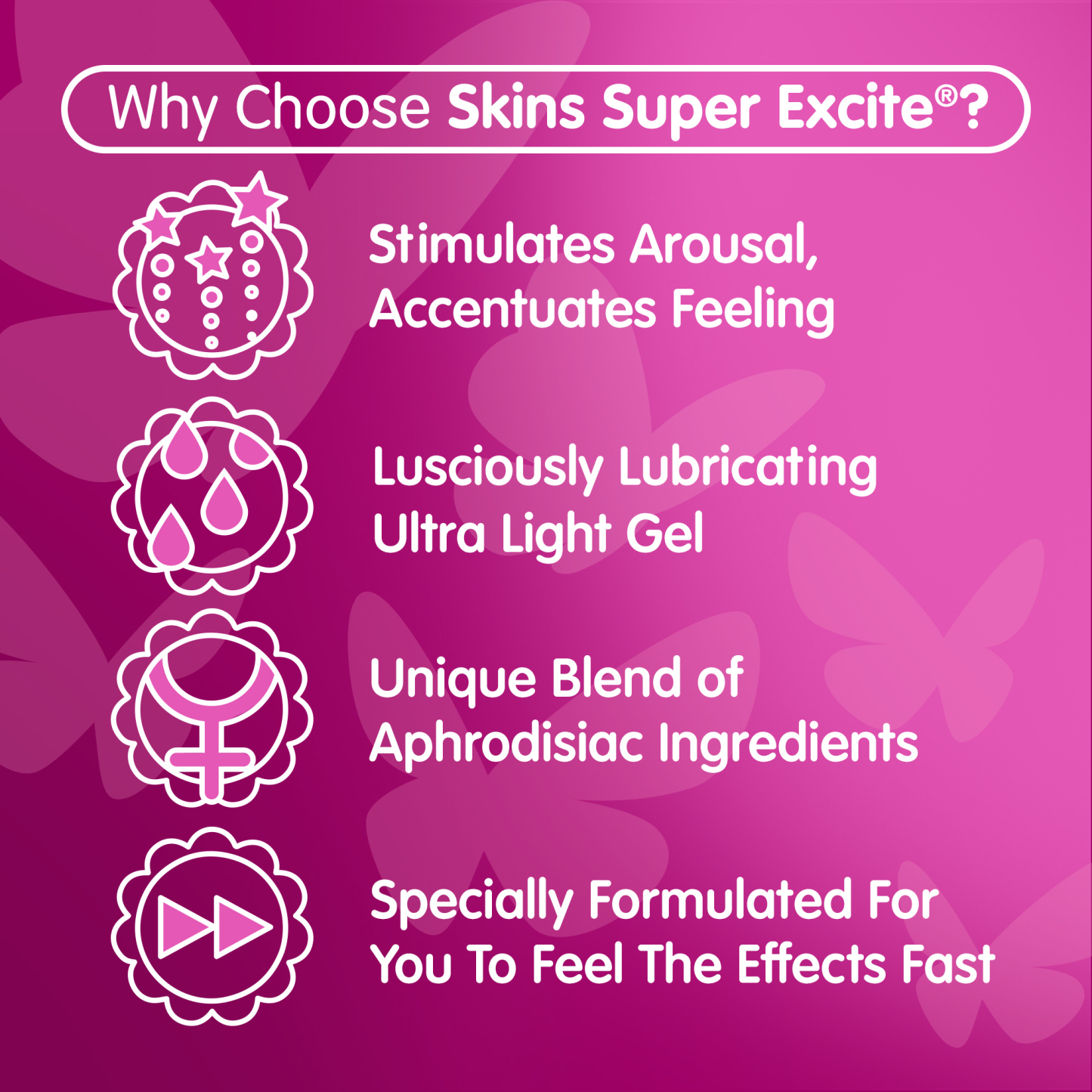 Skins Super Excite Clitoral Stimulation Gel 30ml | UberKinky