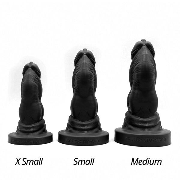 Erotixxx Toys Bulldog Dildo | Black 75% Soft