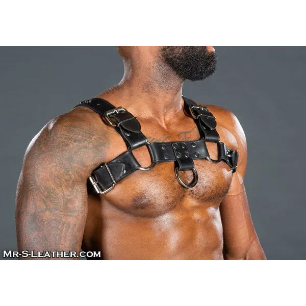 Mr. S Leather Bulldog Harness | Black