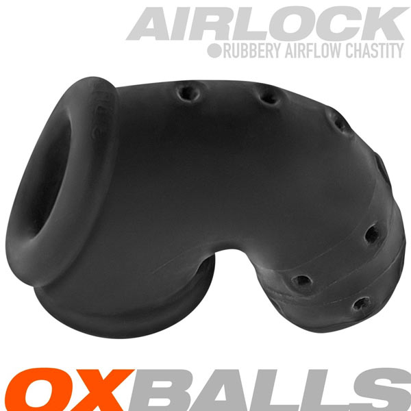 Oxballs AIRLOCK Air-Lite Vented Chastity | Black Ice