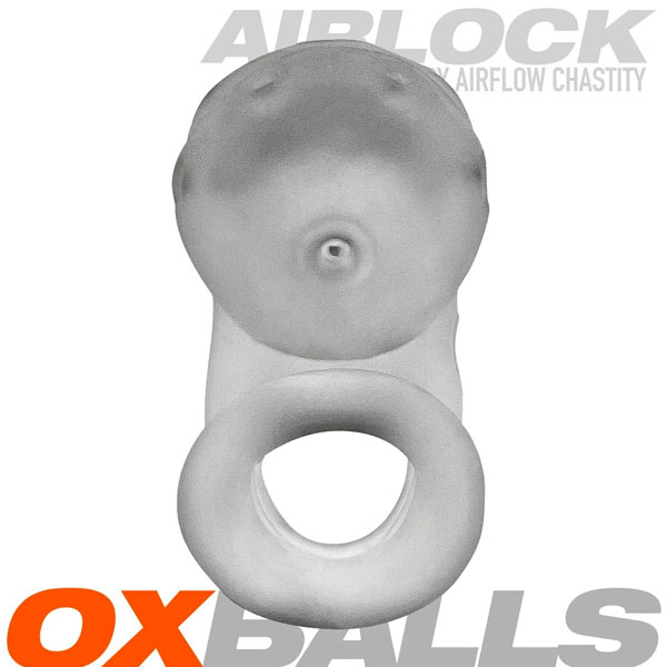 Oxballs AIRLOCK Air-Lite Vented Chastity | Clear Ice