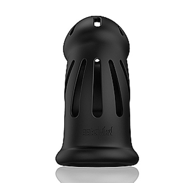 MAN CAGE Model 27 - Ultra Soft Silicone Chastity Cage | Black