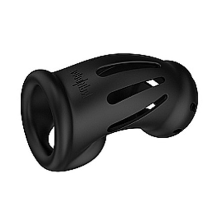 MAN CAGE Model 27 - Ultra Soft Silicone Chastity Cage | Black