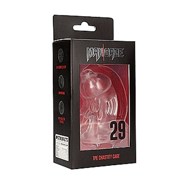 MAN CAGE Model 29 - TPE Chastity Cage | Transparent