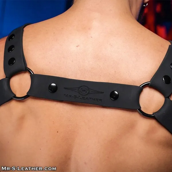 Mr.S Leather Slick Silicone Bulldog Harness | Black