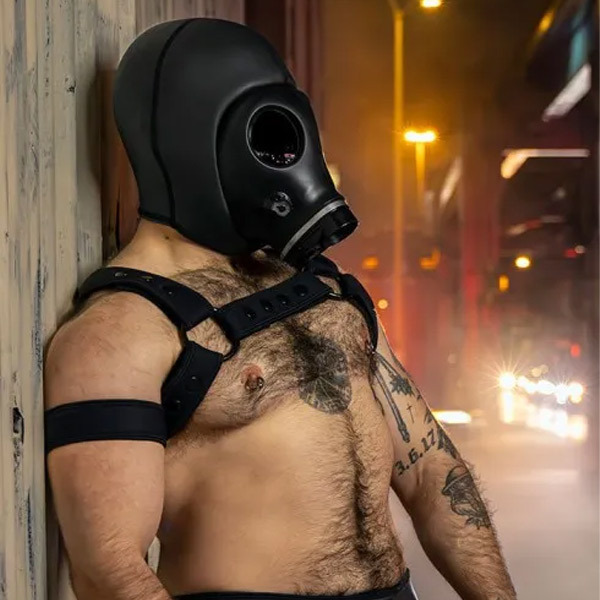 Mr.S Leather Blackout Gas Mask Hood