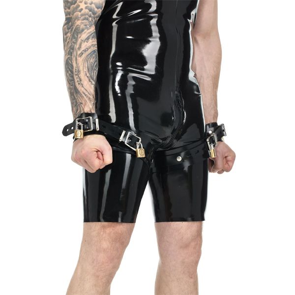 Vilain Garçon Heavy Rubber Thigh-to-Wrist Restraints (2pcs) L/XL