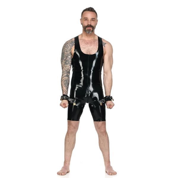 Vilain Garçon Heavy Rubber Thigh-to-Wrist Restraints (2pcs) L/XL