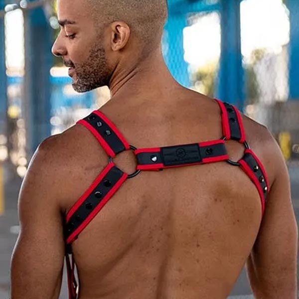 Mr.S Leather FuckGear Crossbow Harness Black/Red