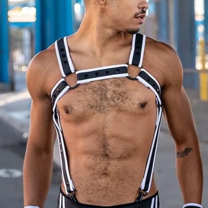 Mr.S Leather FuckGear Crossbow Harness Black/White