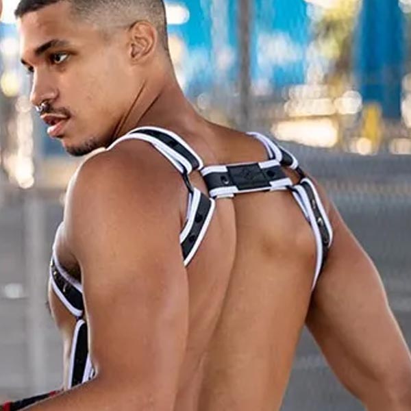 Mr.S Leather FuckGear Crossbow Harness Black/White