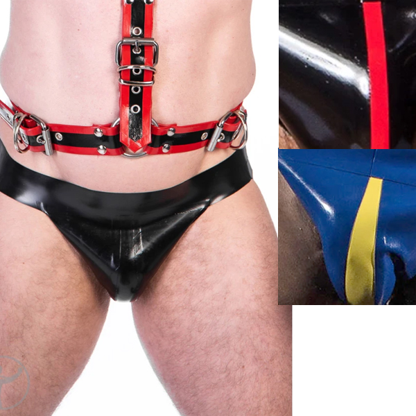 Invincible Rubber Rubber Three Panel Jockstrap | Colour Options