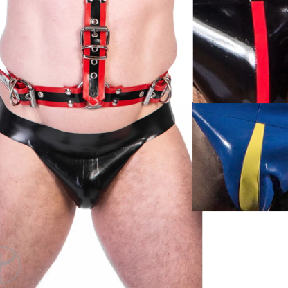 Invincible Rubber Rubber Three Panel Jockstrap | Colour Options