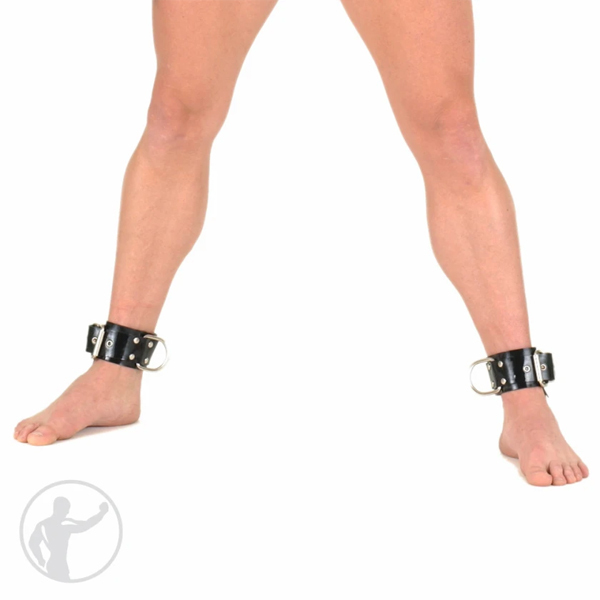 Invincible Rubber Rubber Premium Ankle Restraints - Black