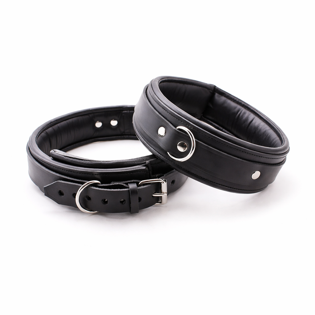 Leather Heavy Dutted Padded Thigh Cuffs