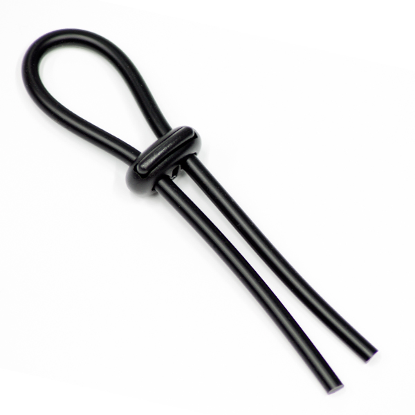 Titus Silicone Series: Two-Hole Lasso Cock Ring - Black