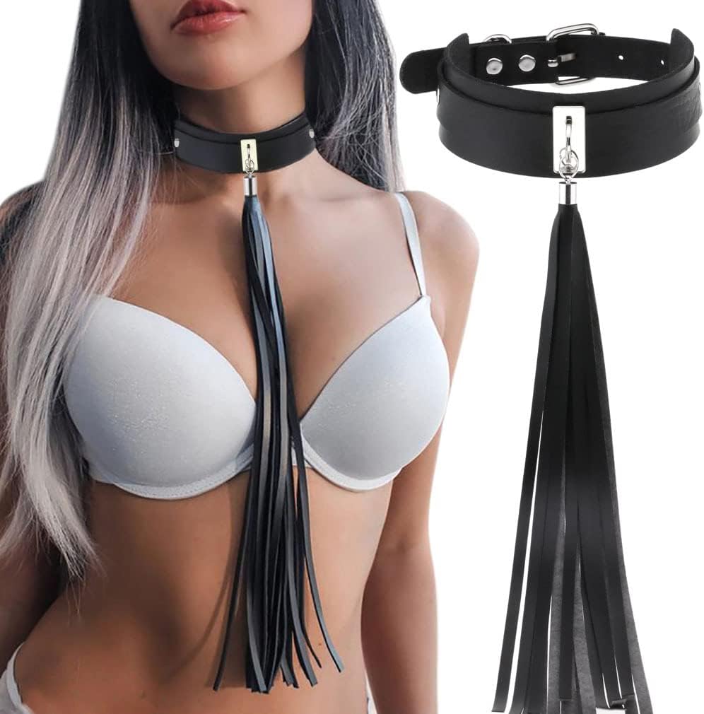 Choker with Fringe Tassel | Vegan Leather
