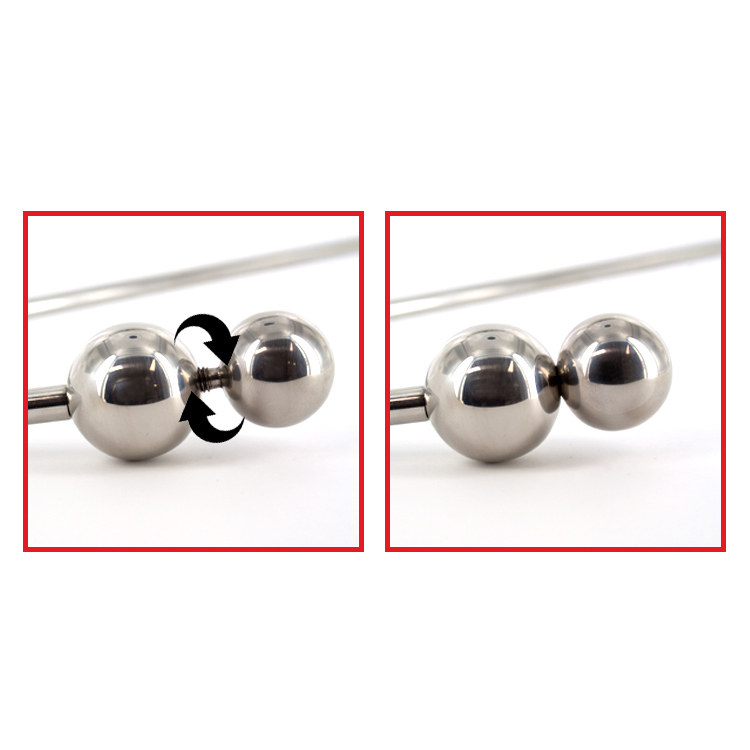 Uberkinky Anal Hook With Two Balls 4.25 inches | UberKinky