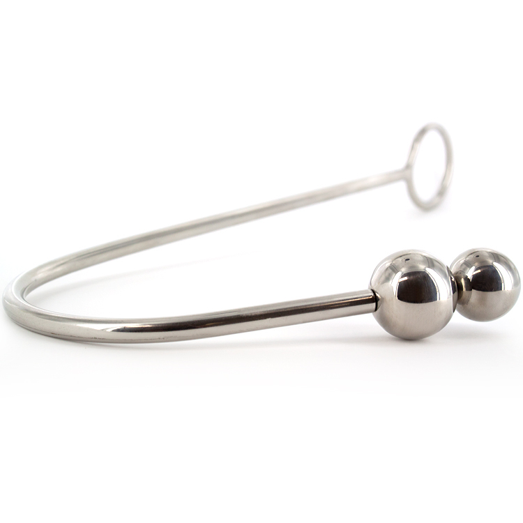 Uberkinky Anal Hook With Two Balls 4.25 inches | UberKinky