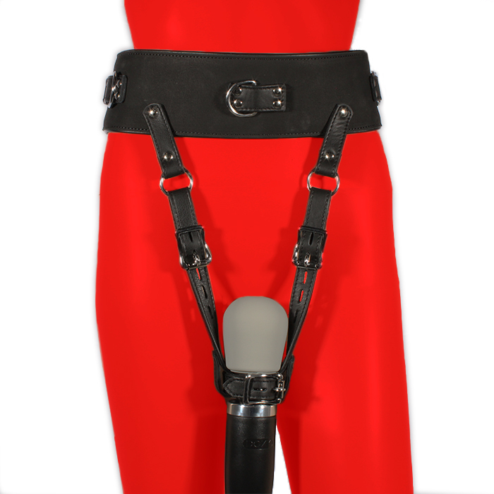 Strict Leather Forced Orgasm Belt and Wand Restraint Kit