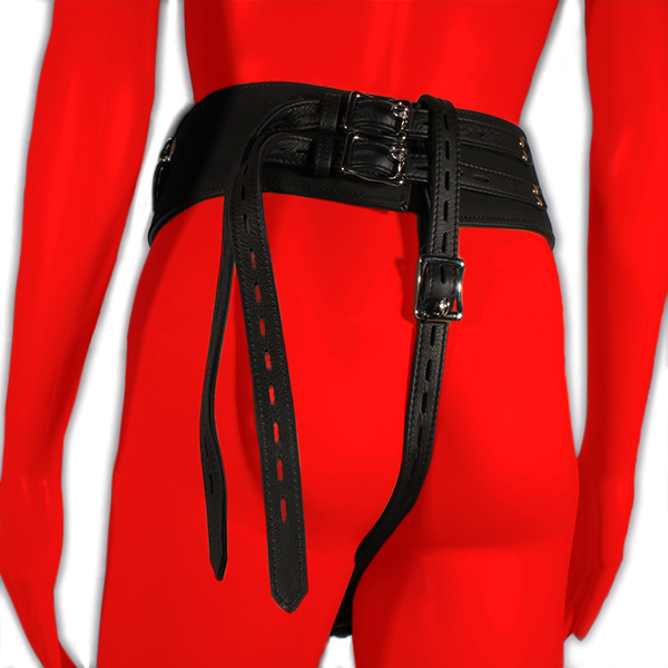 Strict Leather Forced Orgasm Belt and Wand Restraint Kit