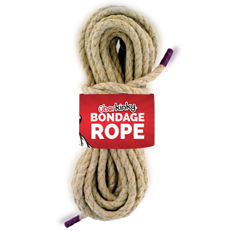 UberKinky Natural Hemp Bondage Rope 32ft 10m | UberKinky