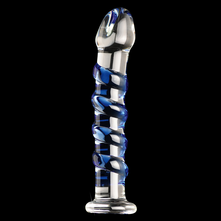 Icicles No 5 Sapphire Spiral Glass Dildo 7 Inch | UberKinky