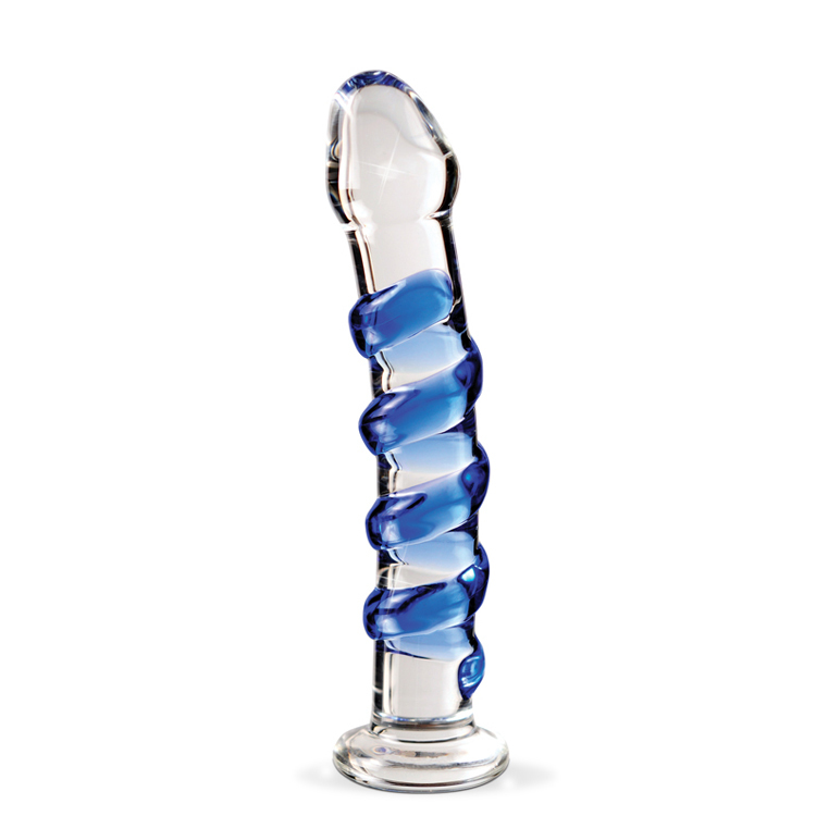 Icicles No 5 Sapphire Spiral Glass Dildo 7 Inch | UberKinky