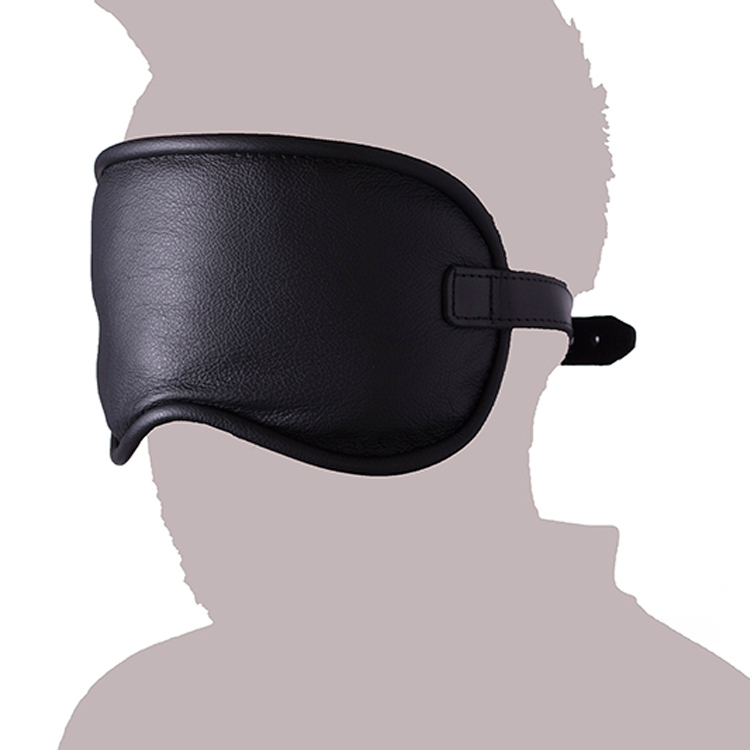 Uberkinky Large Padded Leather Blindfold | UberKinky