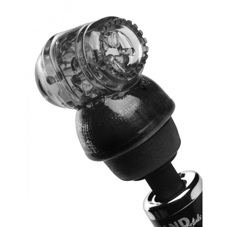 Wand Essentials Black Vibra Cup Male Masturbation Wand Attachment | UberKinky