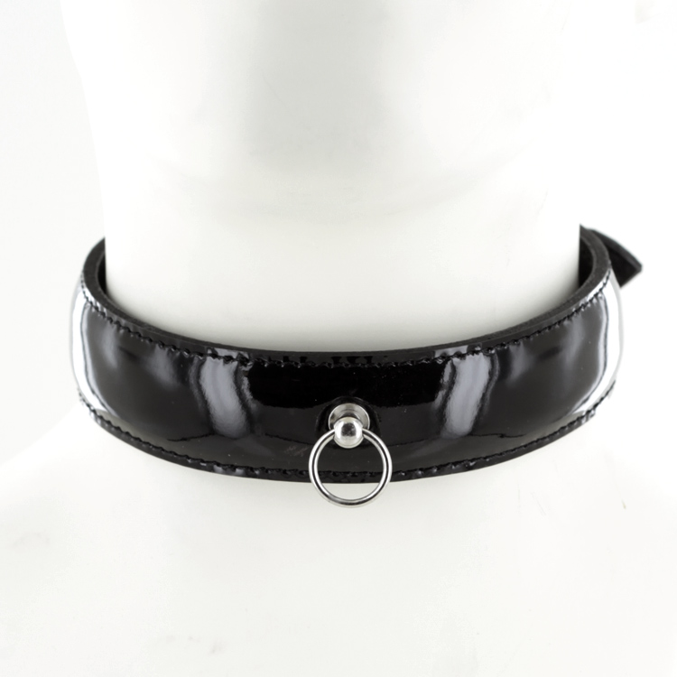 UberKinky Patent Leather Slave Collar 3