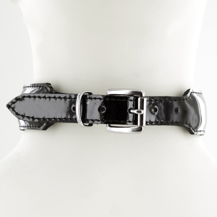 UberKinky Patent Leather Slave Collar | UberKinky