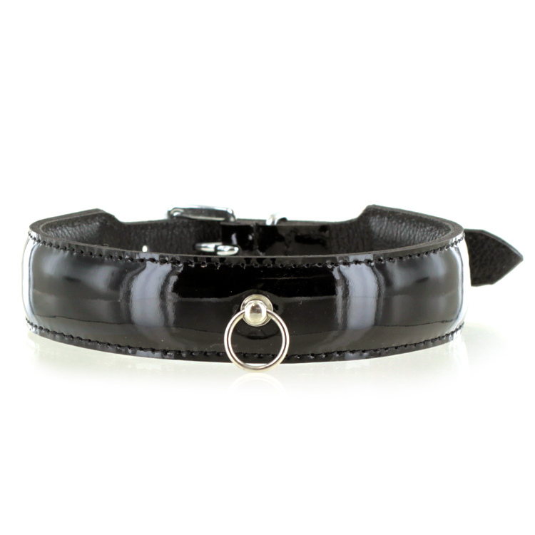 UberKinky Patent Leather Slave Collar | UberKinky