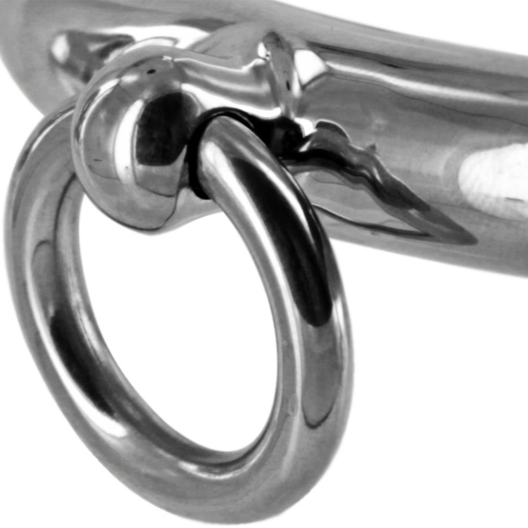 Uberkinky Rolled Steel Slave Collar with Ring | UberKinky