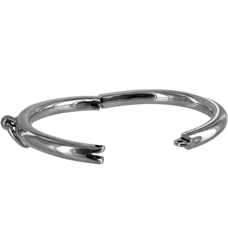 Uberkinky Rolled Steel Slave Collar with Ring | UberKinky