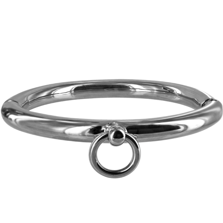 Uberkinky Rolled Steel Slave Collar with Ring | UberKinky