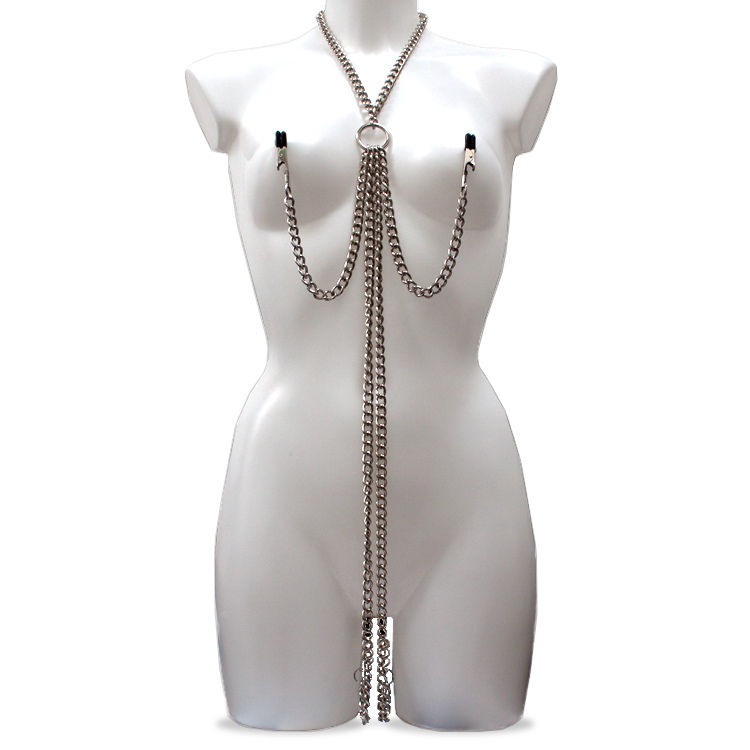 Master Series Collar Nipple and Clit Clamp Set | UberKinky
