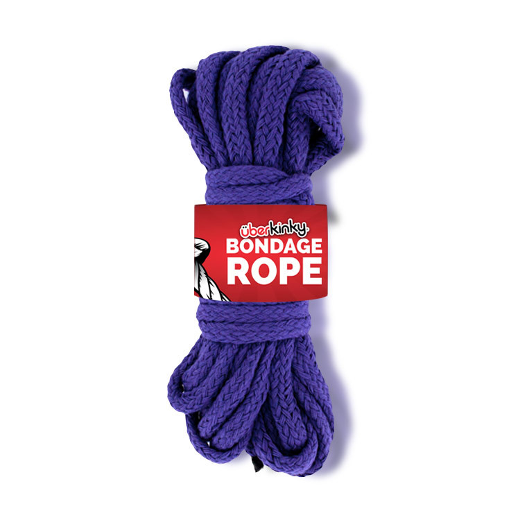 UberKinky Braided Cotton Bondage Rope Purple 32ft 10m | UberKinky
