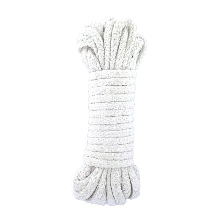 UberKinky Braided Cotton Bondage Rope White 32ft 10m