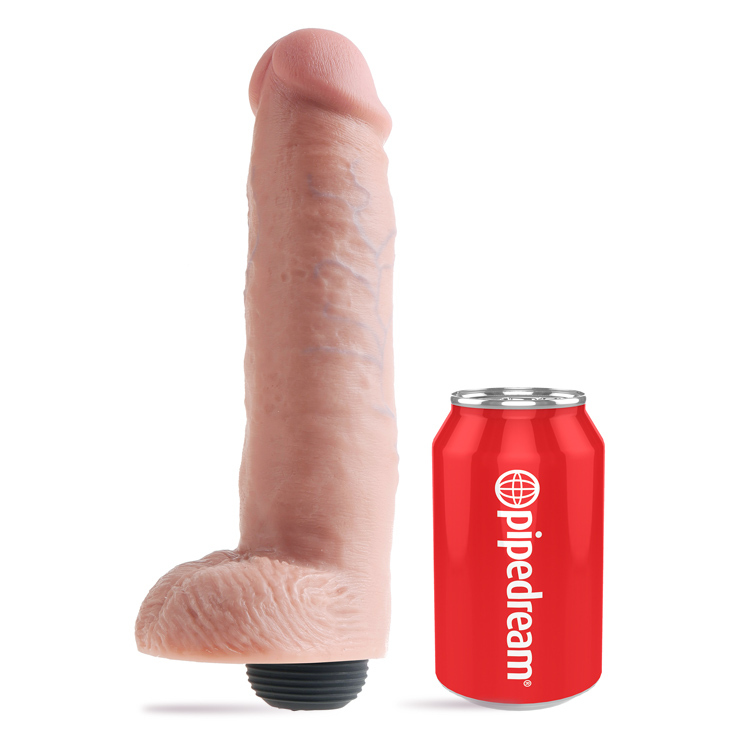 King Cock 10 Inch Ejaculating Dildo with Balls | UberKinky
