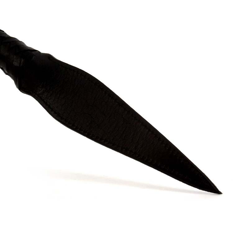 UberKinky Calf Leather Devil's Tongue Whip | UberKinky