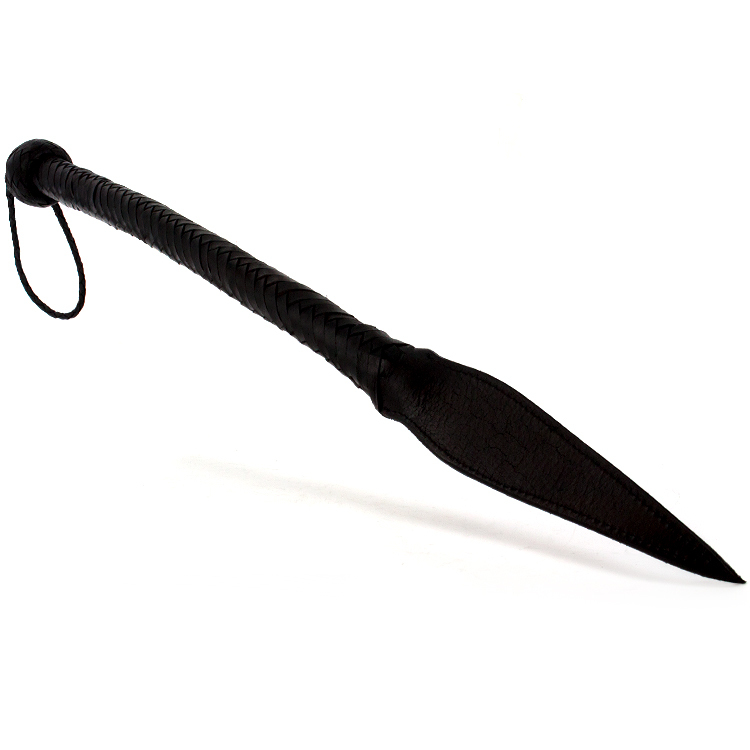 UberKinky Calf Leather Devil's Tongue Whip | UberKinky